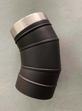 燃木真火壁炉家用不锈钢排烟管配件直管弯头风帽黑色烟管安装配件