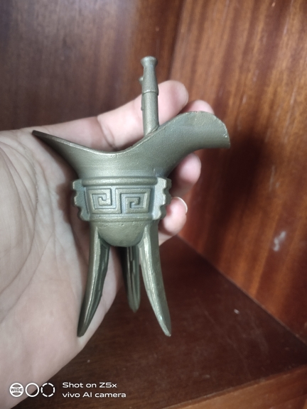 毛台15年铜酒杯酒爵摆柜装饰保真纯铜