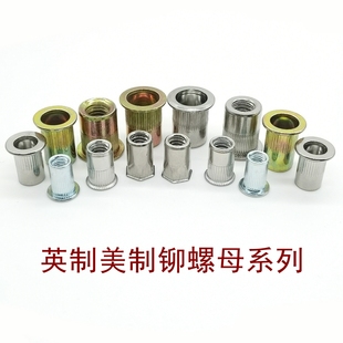 英制美制拉铆螺母镀锌不锈钢6