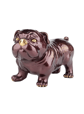 铜狗摆件生肖狗黄铜小萌狗守护犬