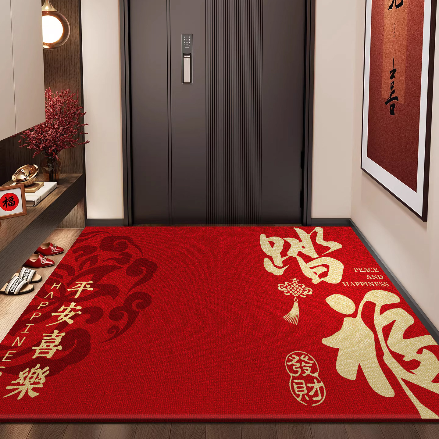 入户门地垫红色喜庆地毯家用玄关门垫门口进门2026高级高质量脚垫,居家布艺,入户地垫,淘宝优惠券,粉丝福利购,淘宝优惠卷