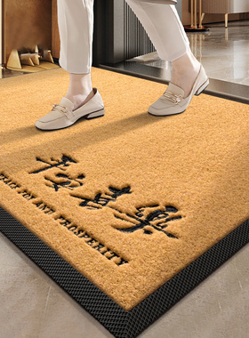 地垫入户门垫金黄色高级感进门除尘垫防滑耐脏门外垫门口蹭土地毯