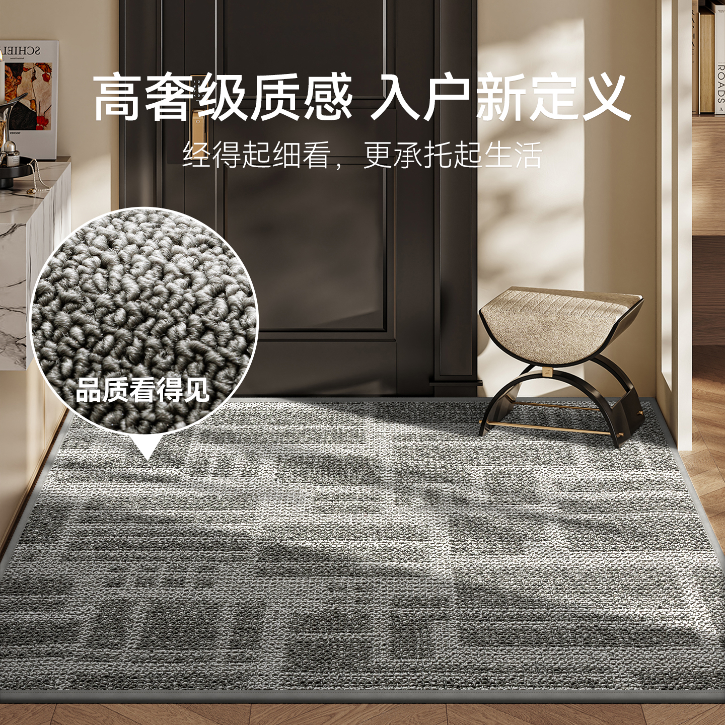 轻奢高级感入户门地垫门口专用