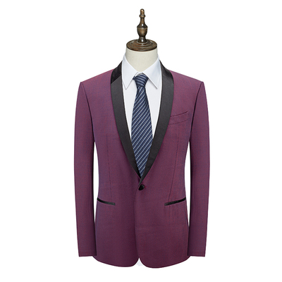 鸟家旗下单排单西暗红色西装外套