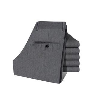 鸟家男西裤工装裤直筒羊毛休闲青年春秋裤子灰色男长裤56038