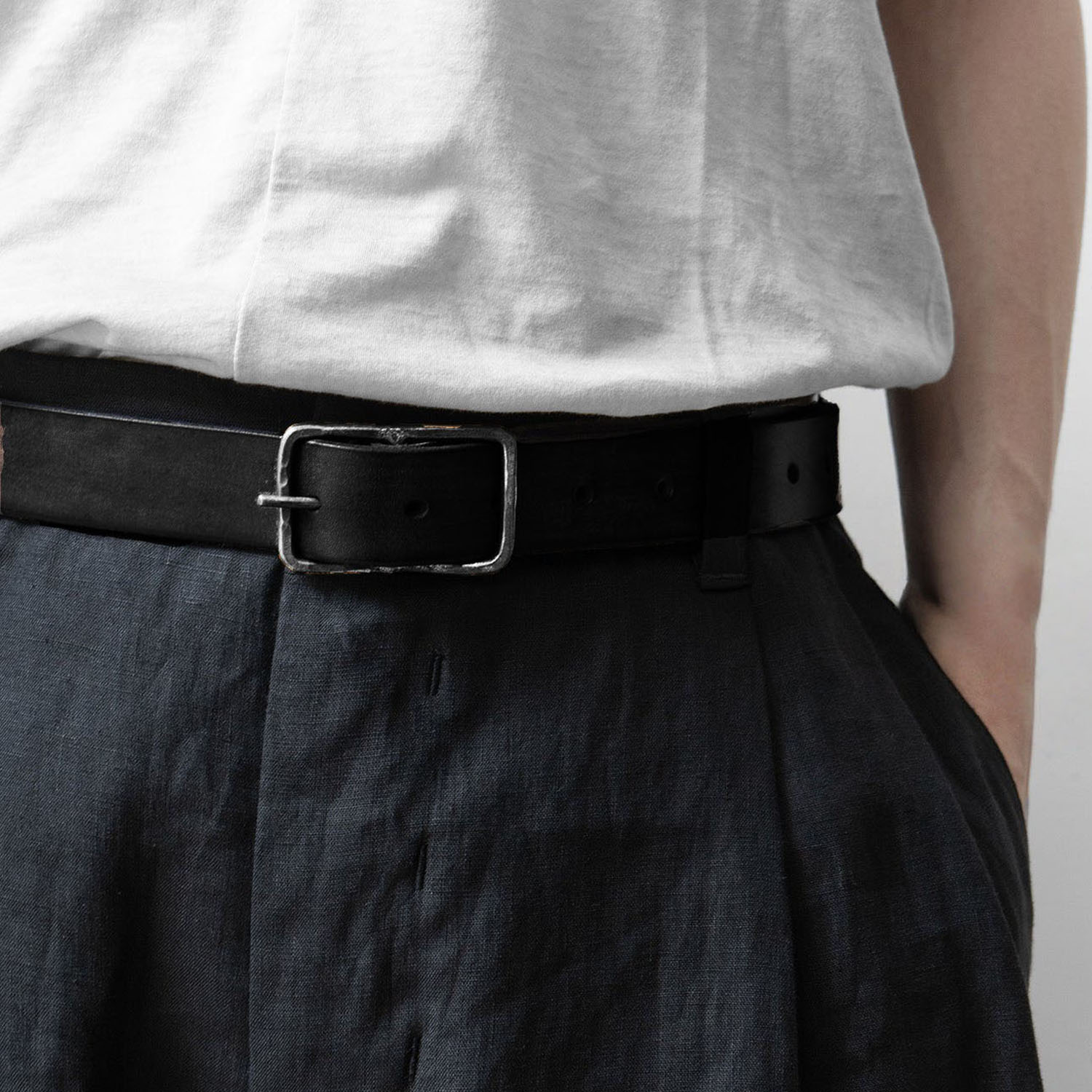 全黑穿搭allblack搭配工匠男腰带