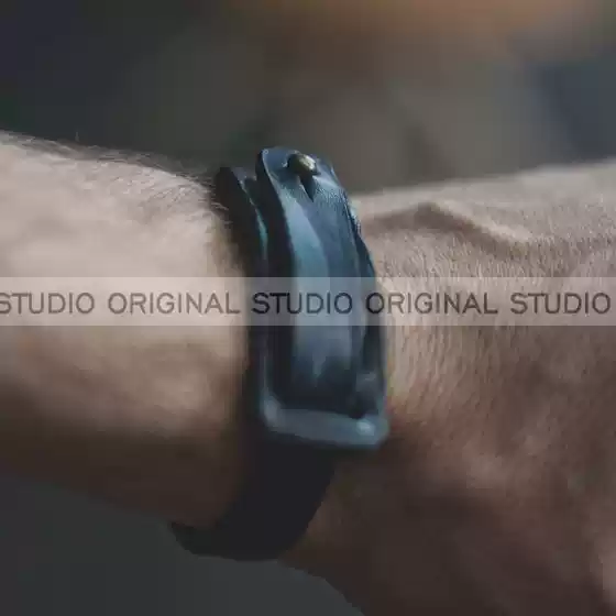 Benefits!! Original Independent Designer Bracelet, Genuine Leather, Yamamoto Style, Unisex