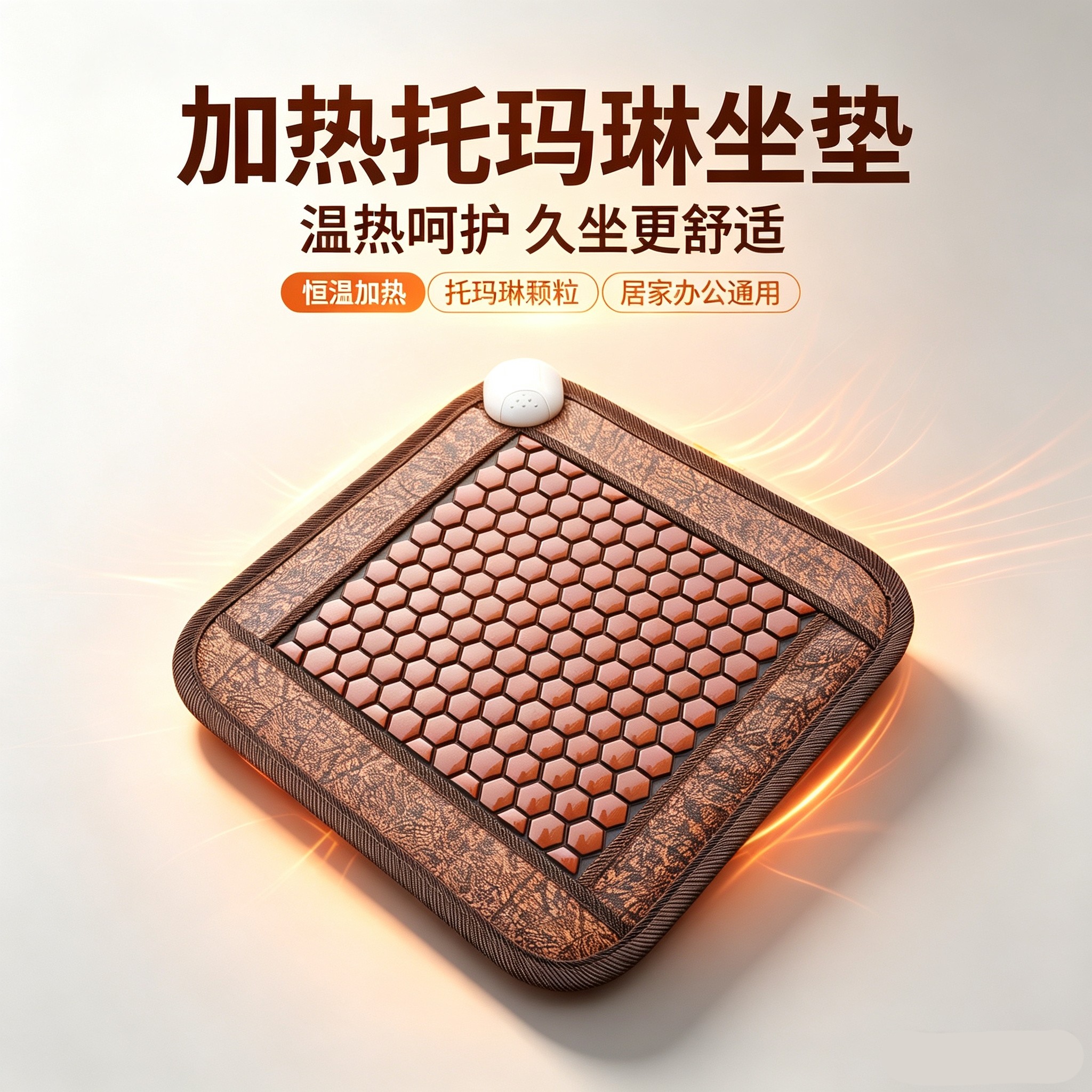 电加热托玛琳加热坐垫凉垫玉石加热坐垫电加热坐垫座椅锗石坐垫
