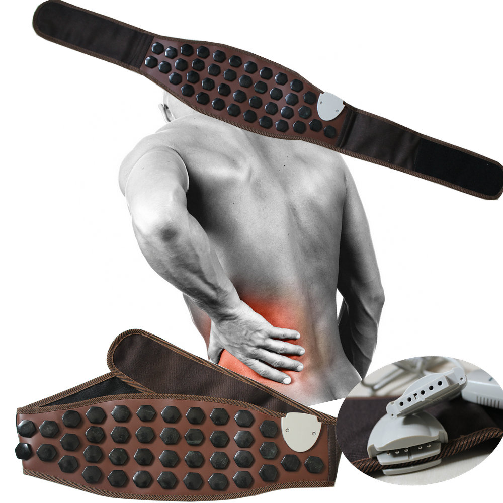 韩国麦饭石护腰带电加热托玛琳黑绿玉暧宫远红外老年腰疼保健理疗