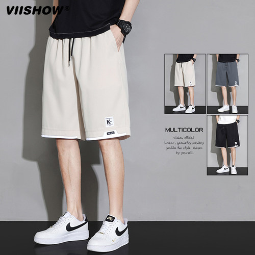 VIISHOW5分卫裤短裤男士夏季速干休闲运动冰丝外穿薄款沙滩中裤子