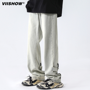 高街vibe直筒裤 VIISHOW欧美风高个子裤 美式 秋季 子小众设计感男士