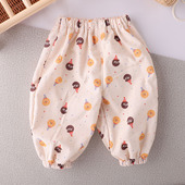 灯芯绒卡通裤 男女宝宽松灯笼裤 子 双层里布大PP裤 儿童秋冬纯棉长裤