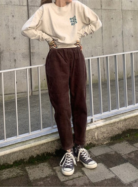 其他宽松高腰九分裤