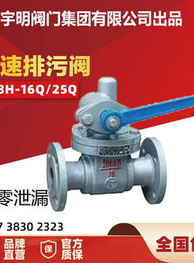 宇明牌锅炉法兰排污阀P48H-16Q25Q球墨铸铁高温蒸汽排污阀DN2540