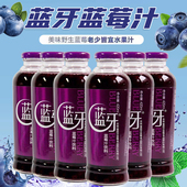 特产正品 蓝牙汁大紫420ml 带果粒果汁饮料 包邮 蓝莓汁 6瓶