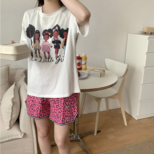 短袖夏天卡通家居服套装睡衣