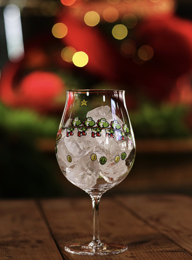 GLASS-BUFF多多干杯圣诞马里奥耀西驯鹿葡萄酒杯432ml