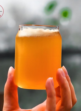 韧佩精酿啤酒杯易拉罐可乐杯美式杯咖啡高硼硅玻璃杯气泡水可定制