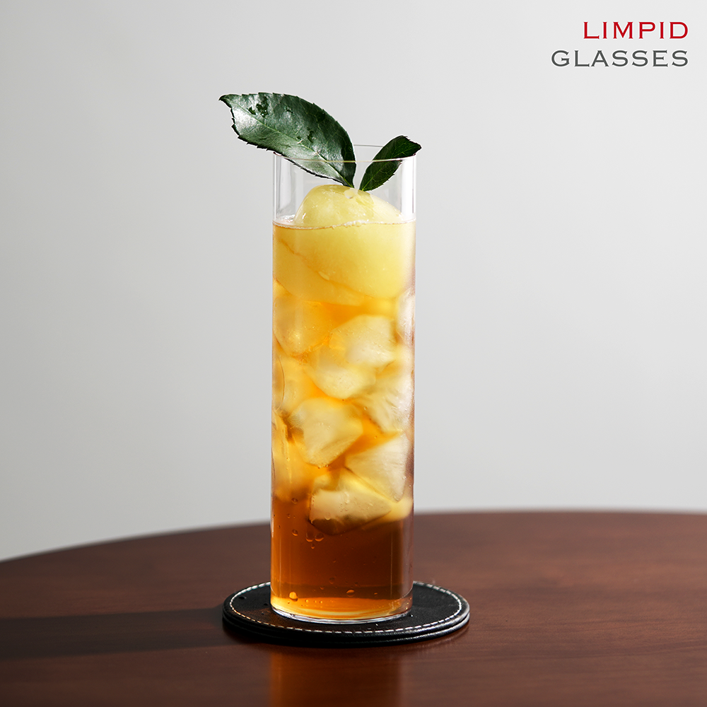 韧佩超 薄款直筒日式海波杯鸡尾酒柯林杯金汤力调酒杯果汁水杯