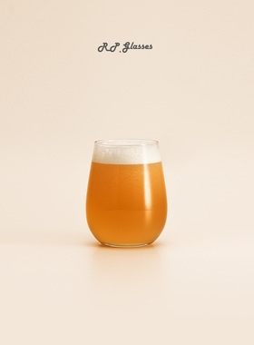 RP蛋型精酿啤酒杯进口O型椭圆饮料杯简约球形杯可印刷LOGO