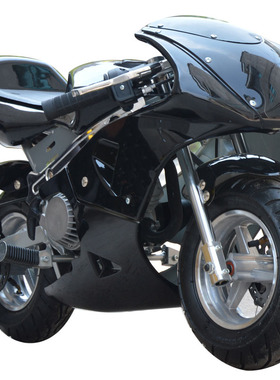 璐歌49cc冲程迷你摩托车手拉启动烧油可选电动小型儿童娱乐小跑车