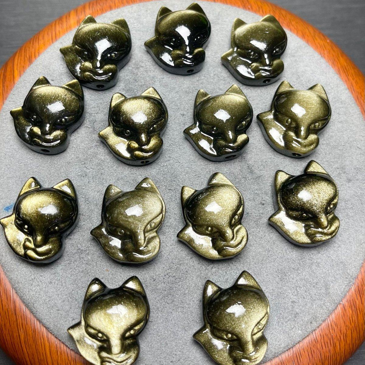 金曜石大头狐配件隔珠文玩diy配饰材料串饰手工项链佛珠手链手串,饰品/流行首饰/时尚饰品新,黑曜石,淘宝优惠券,粉丝福利购,淘宝优惠卷