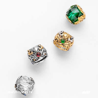 无垠垠灵隔珠925银22K金隔珠