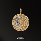 灵魂重生系列 新品 幻境吊坠 WUYIN无垠 925银18K金 简约复古百搭