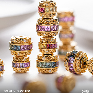 22K金 无尽隔珠 可旋转 无限星球系列文玩新品 WUYIN无垠