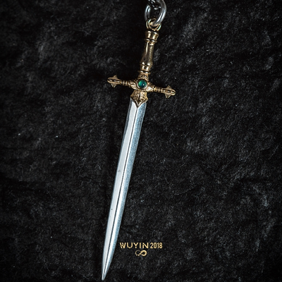 无垠925银铜亚瑟之剑配饰吊坠
