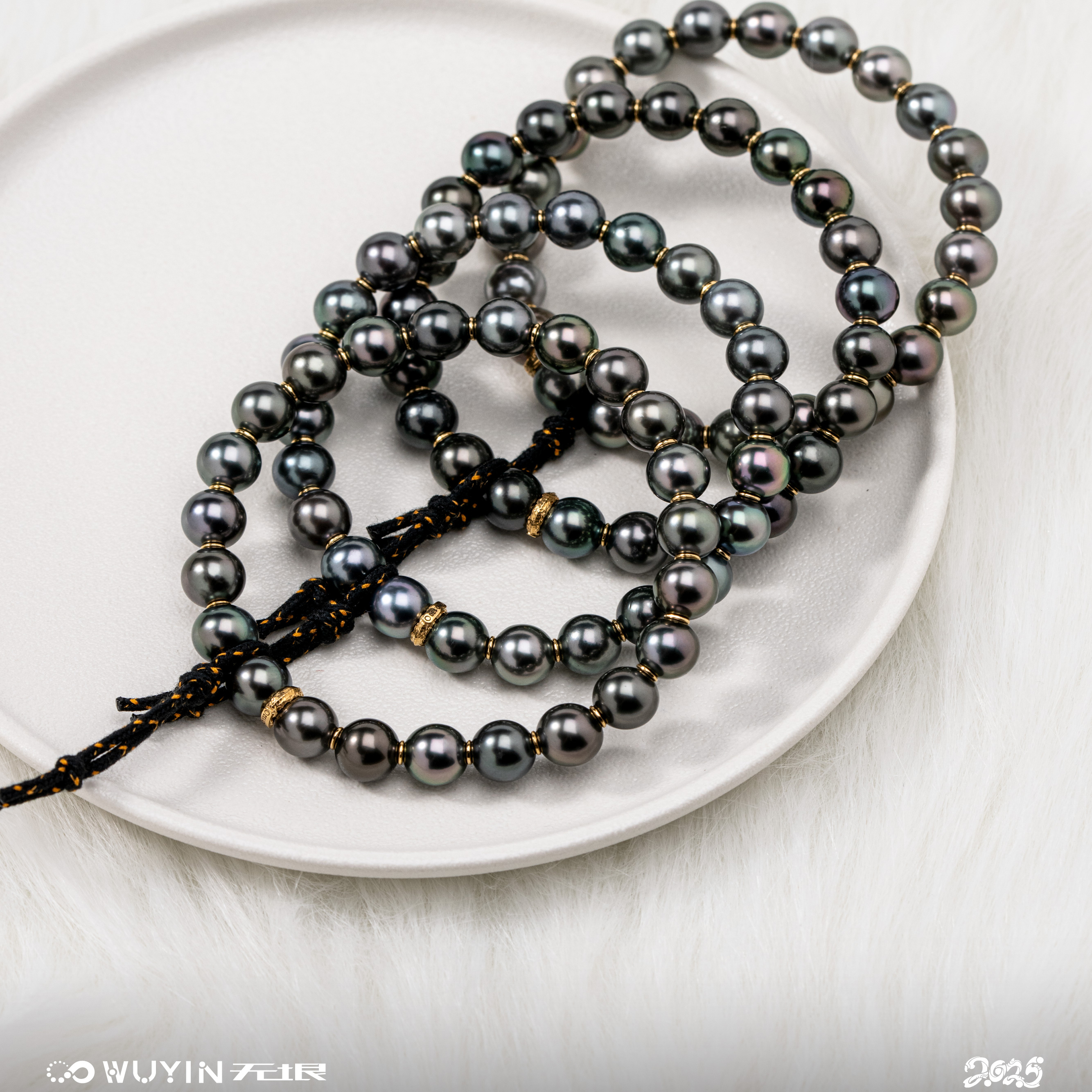 无垠暗夜之泪大溪地黑珍珠手串