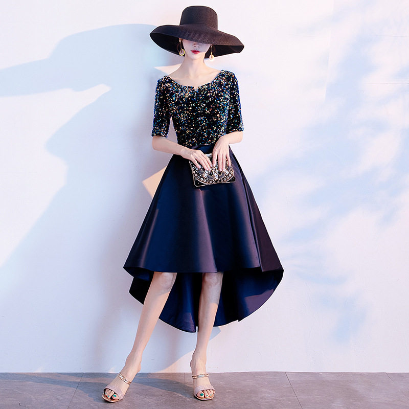 高端晚礼服女气场女王宴会高贵气质名媛成人聚会连衣裙平时可穿冬