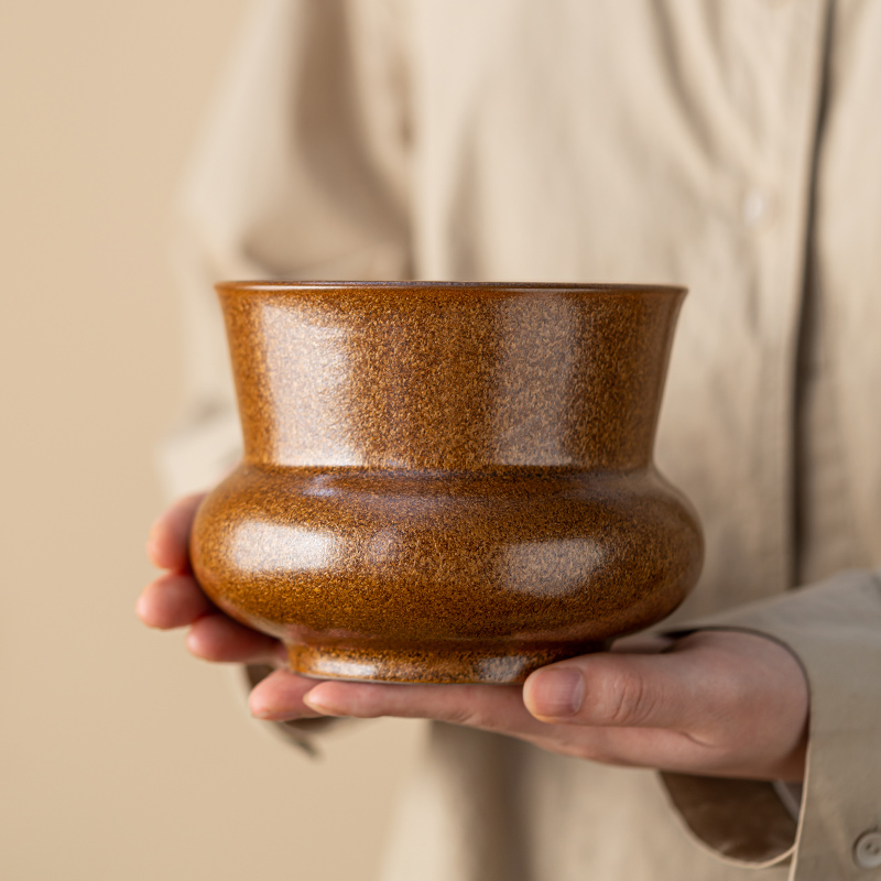 陶瓷茶渣缸茶洗缸家用建水盂茶钵笔洗功夫茶具茶道配件茶水缸大号