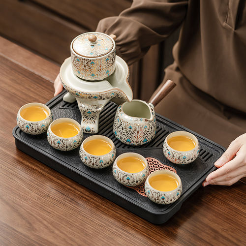 2026新款汝窑自动茶具套装家用新中式懒人泡茶神器泡茶壶喝茶整套