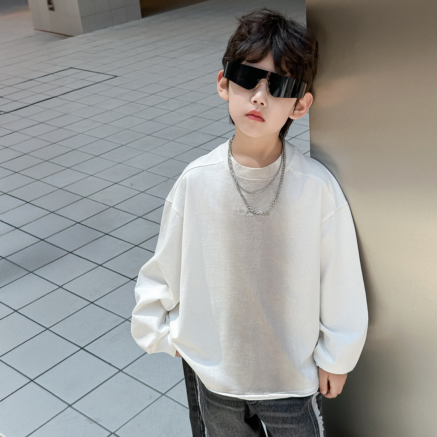 男童秋季卫衣儿童韩版2025新款童装运动秋款设计感上衣宽松潮范