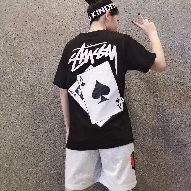 ÕýÆ·³±ÅÆstussy¶ÌÐäÄÐÅ®Çé¿îBlackjack¾µäÆË¿Ëlogo¿íËÉÐÝÏÐTÐô