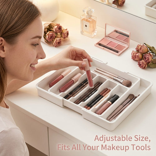 Cutlery Storage Tray Expandable Tableware Organizer Spoon Fo