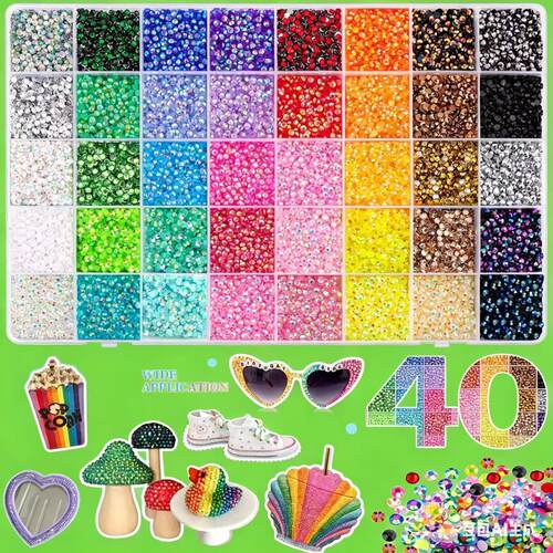 Rhinestones for Bedazzling, 3mm Bedazzler Kit with Flatback