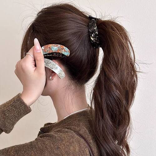 Matte Fish Shaped Hairpin Ponytail Banana Hair Clip Headband