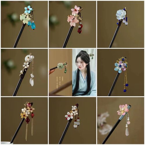 Chinese Style Elegant Wood Hair Stick For Women Girl Hairp S