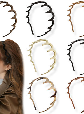 Black steel wave headband/headband/hair clip 男女波浪发箍