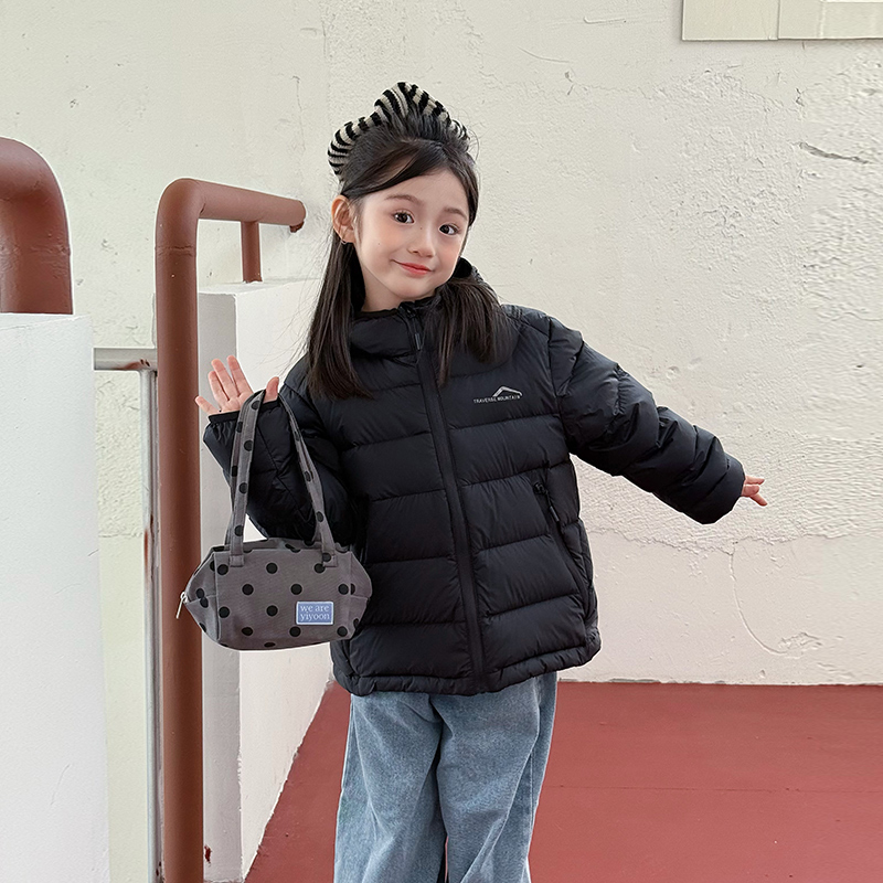 排骨羽绒服童装冬季新款90绒男女童宝宝洋气连帽休闲外套防水