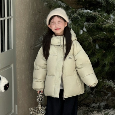 儿童短款加厚两面双穿羽绒服