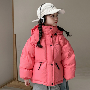 2023新款儿童羽绒服短款男女宝宝中小童90白鸭绒洋气加厚保暖外套