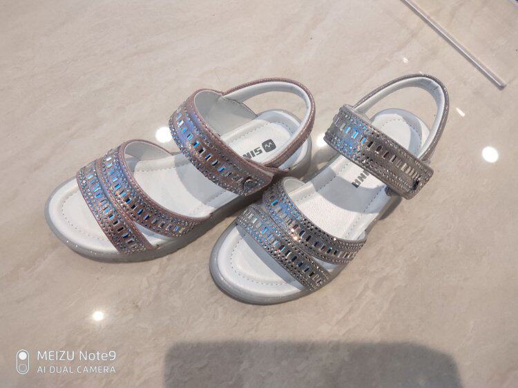 专柜正品斯乃纳童鞋2021夏款女童镶钻时尚中大童公主凉鞋1200461