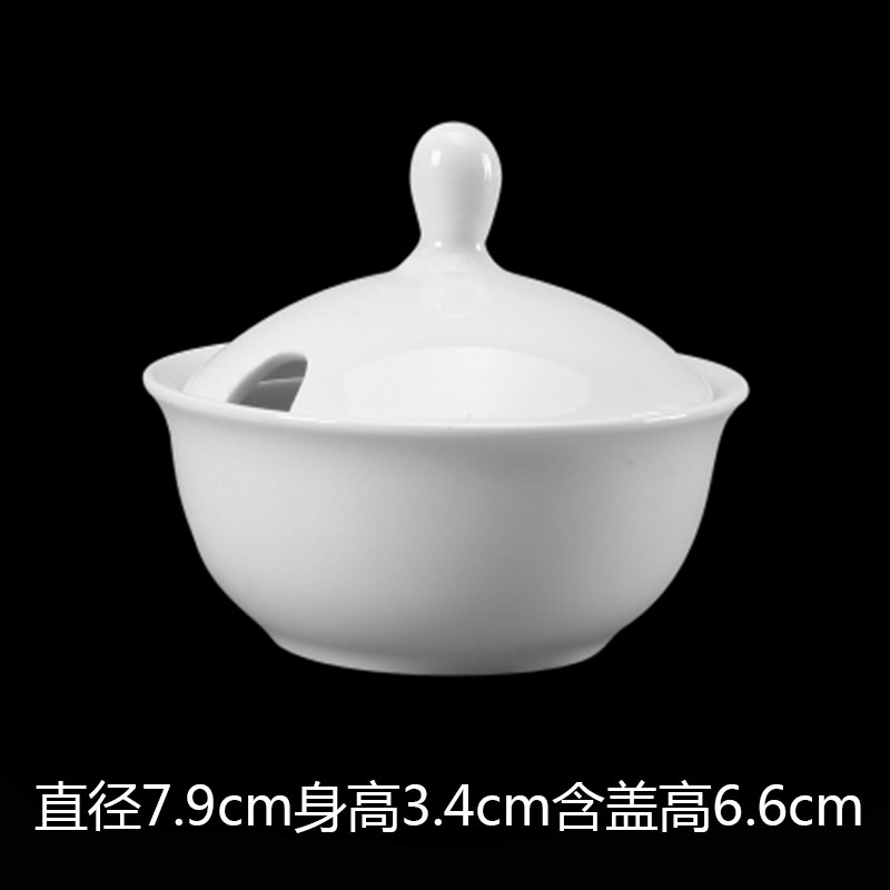 8cm小辣子罐+盖 辣椒油罐子 调料罐 高档骨瓷酒店用瓷 纯白色