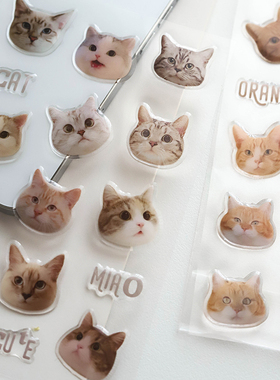 猫猫表情贴纸 是十分可爱治愈的 喵星人手帐手机壳装饰素材贴画