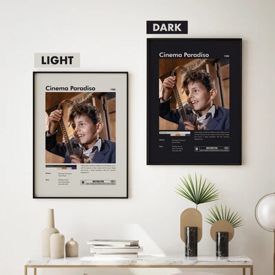 装饰画有框挂画墙壁Cinema Paradiso电影海报复古怀旧天堂电影院