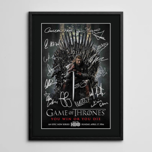 装饰画有框画电影海报影音室签名美剧绝命毒师权力的游戏行尸走肉