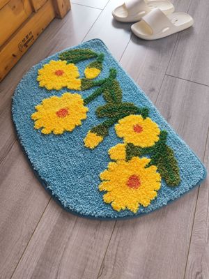 塔莎杜朵防滑吸水地垫百搭柔软门垫卫生间家用卧室房间半圆脚垫